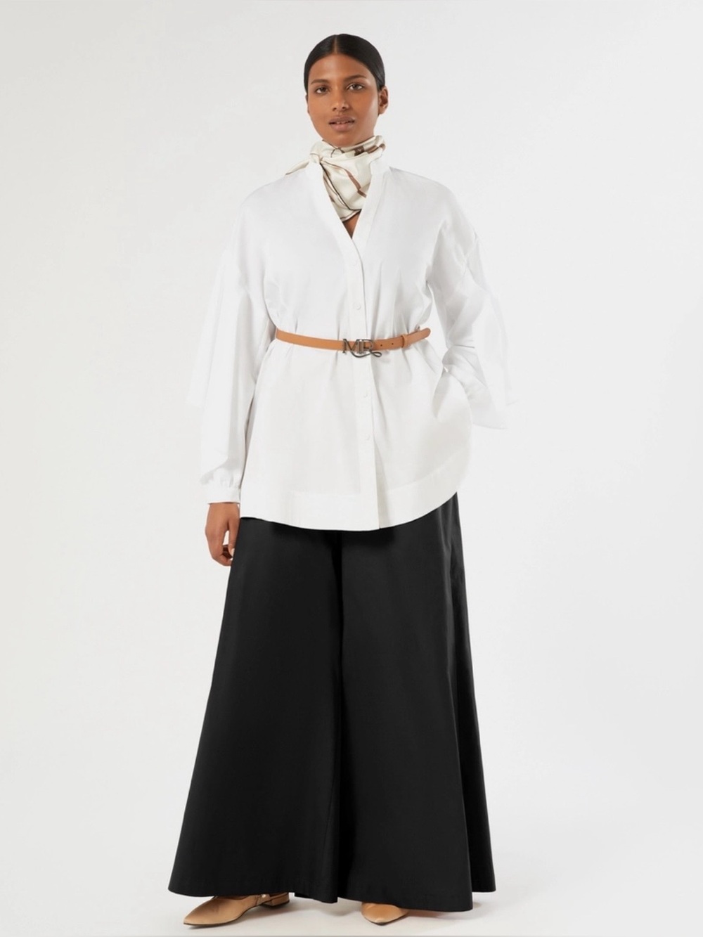 NWT Voyage by Marina Rinaldi organic Poplin tunic made in Italy